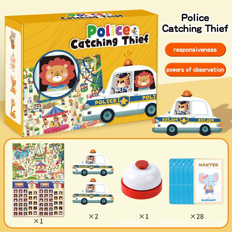 Police Catch Thief Puzzle Thinking Training Toy Family Interactive Concentration Attention Primary School Kidsren Board Game - Image 1